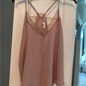 Lace Trim Satin Camisole